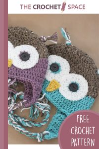 crochet owl hat with flaps || editor