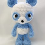 Crochet Panda. Blue Panda || thecrochetspace.com