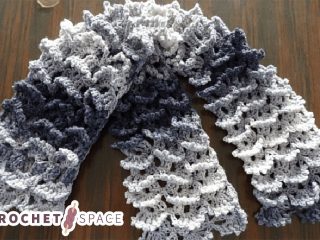 Crochet Picot Shell Stitch Scarf