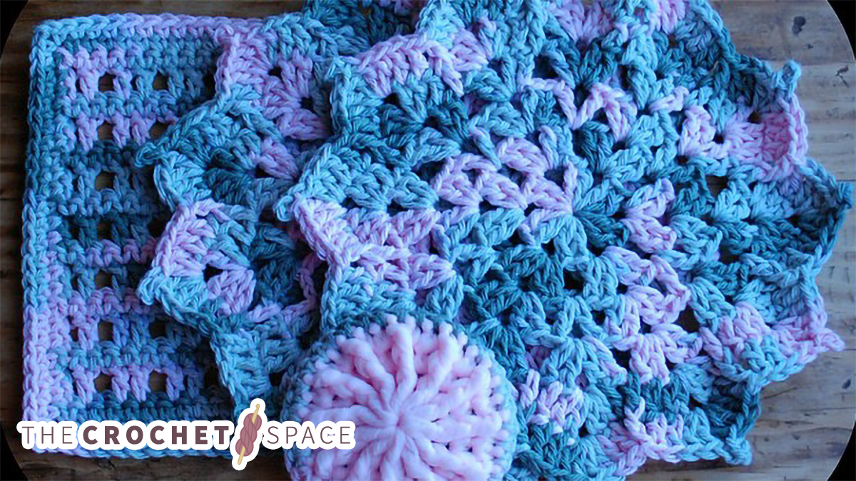 Crochet Pretty Petals Dishcloth
