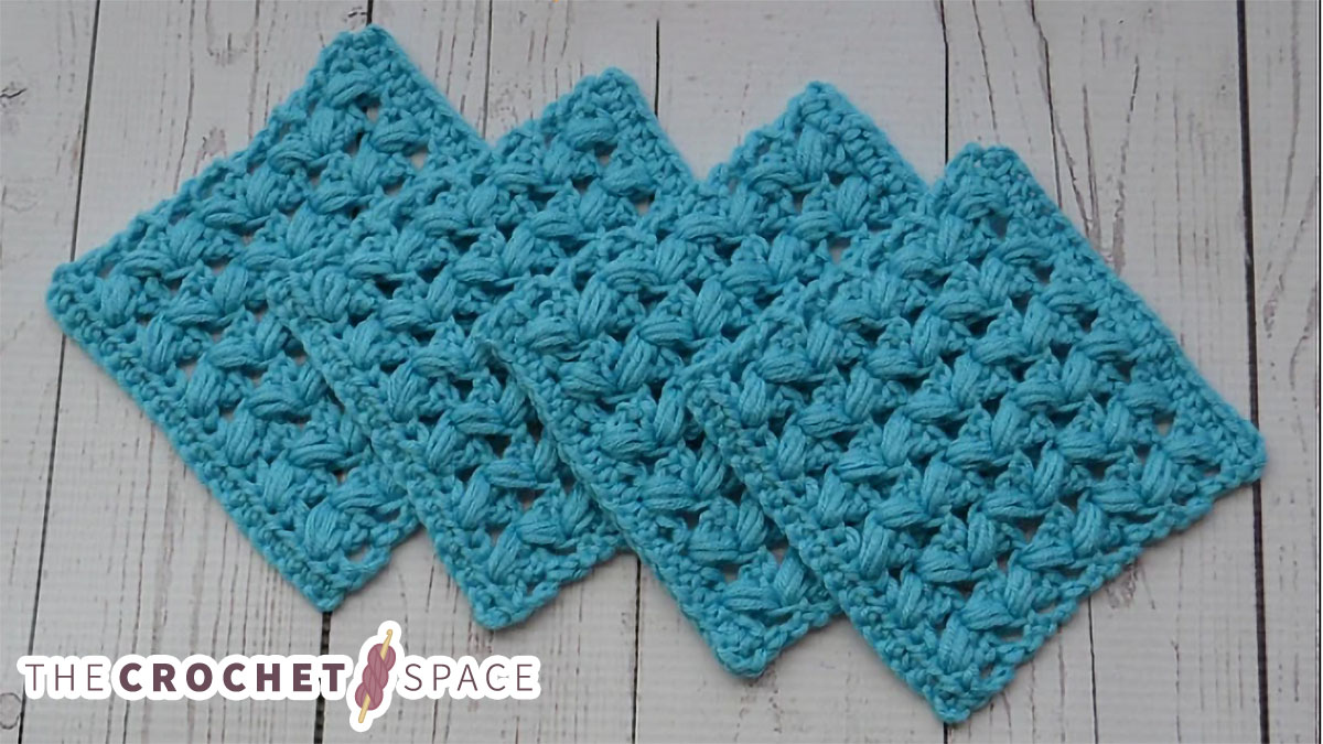 Crochet Puff Stitch Coasters