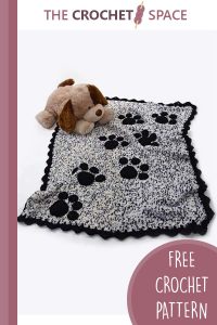 crochet puppy prints throw || editor