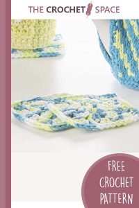 crochet quick square coasters || https://thecrochetspace.com