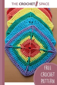 crochet rainbow dishcloth || editor
