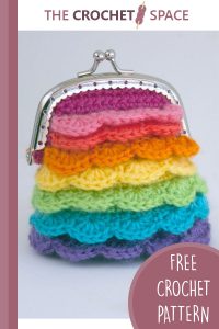 crochet rainbow pouch || editor