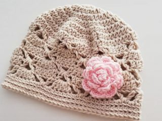 Crochet Retro Lace Beanie