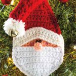 Crochet Santa Card Holder. Santa face || thecrochetspace.com