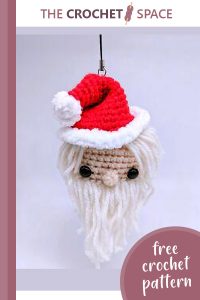 crochet santa head bauble || editor