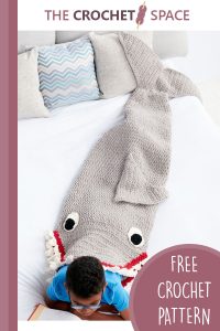 crochet shark sleep snuggle sack || editor