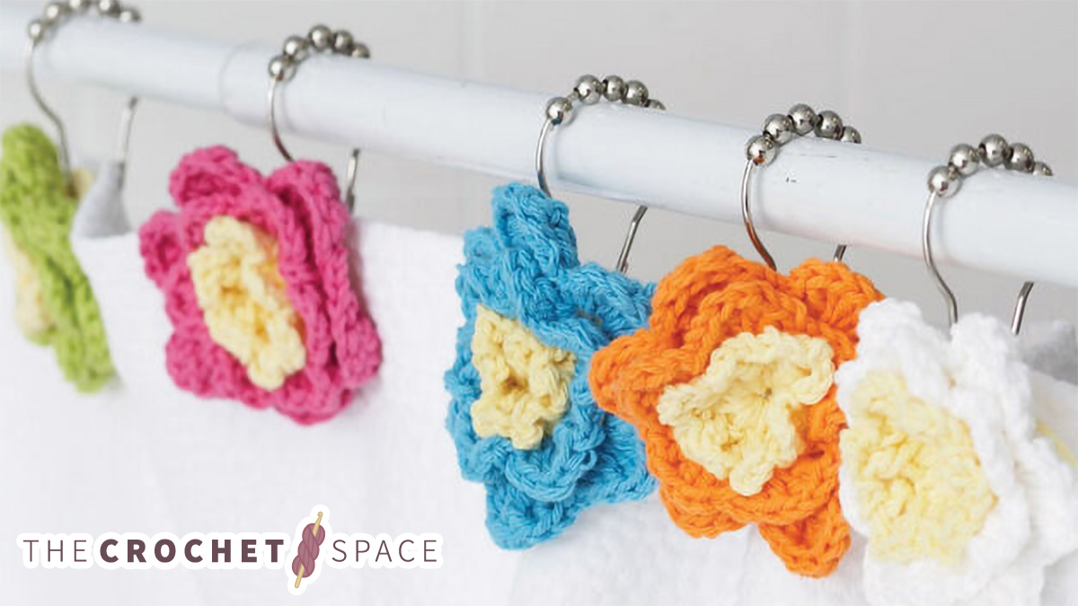 crochet shower flowers || editor