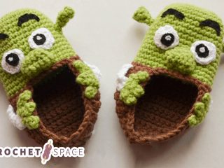 Crochet Shrek Baby Booties