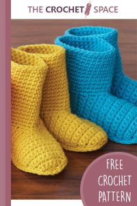 crochet slipper boots || editor
