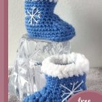 crochet snowflake baby booties || editor