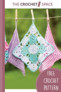 crochet spring butterflies washcloth || editor