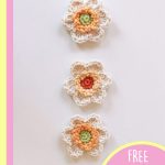 Crochet Spring Narcissus Flower . Easter ready. 3 in a vertical row || thecrochetspace.com