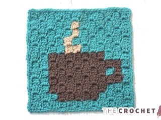 Crochet Starbucks Square || thecrochetspace.com
