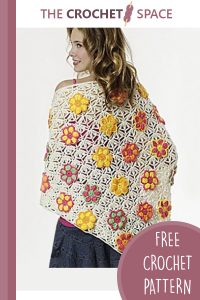crochet summer flowers shawl || editor