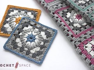Crochet Triple Puff Granny Square || thecrochetspace.com