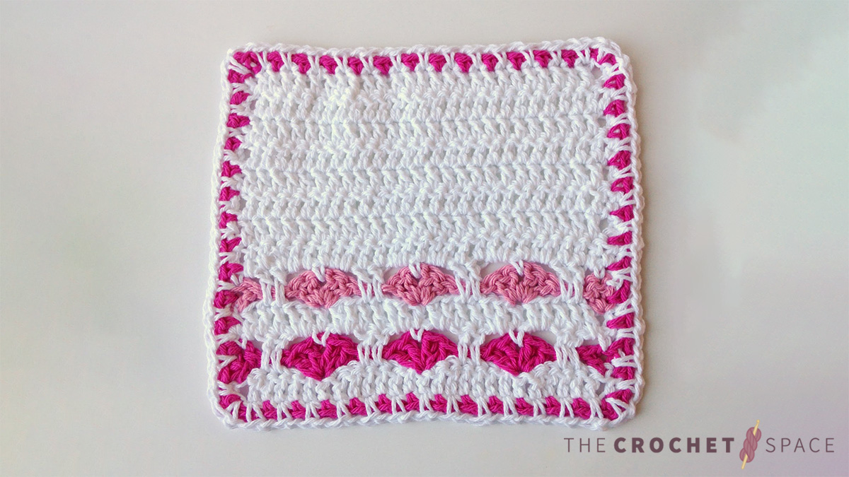 Crochet True Love Ways Dishcloth || thecrochetspace.com
