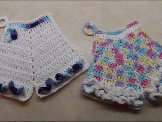 Crochet Vintage Bloomers Potholders