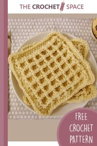 crochet waffle dishcloth || editor