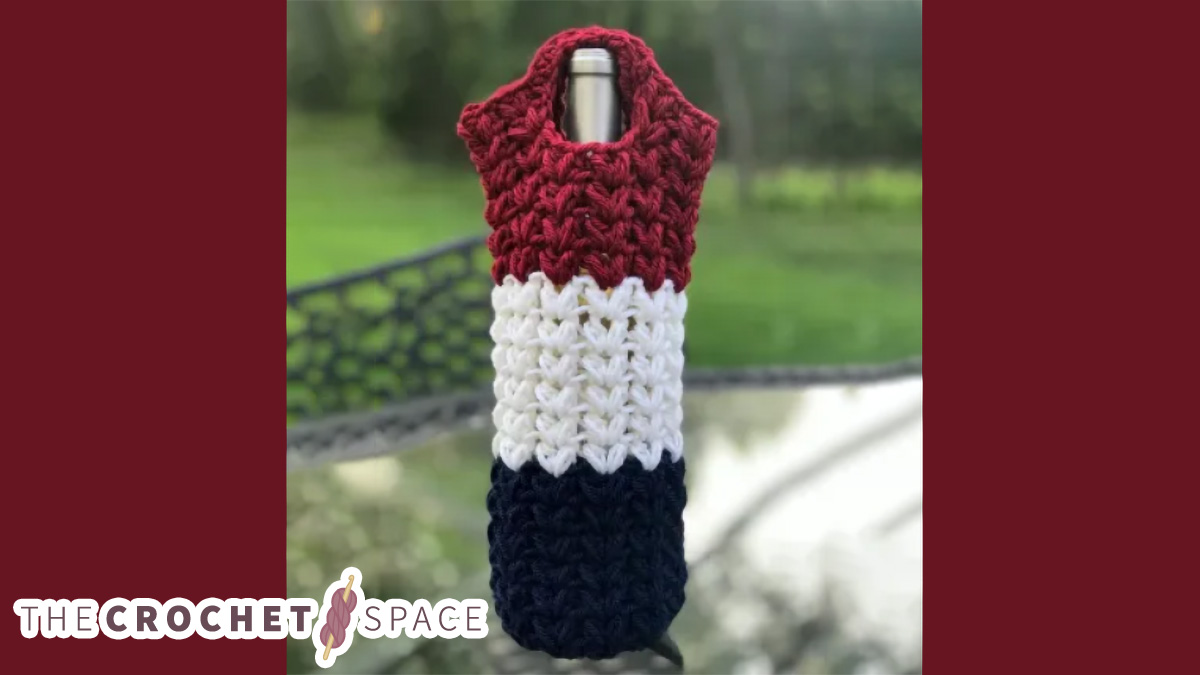 crochet wine bottle carrier || editor
