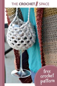 crochet wine glass carrier || editor