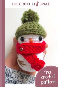 crochet winter mini snowman || editor
