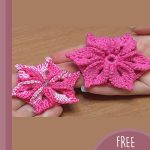 Crocheted 3D Flower. Fuscia Pink, 3D, large flower || thecrochetspace.com