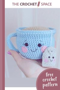 crocheted amigurumi tea cup || editor