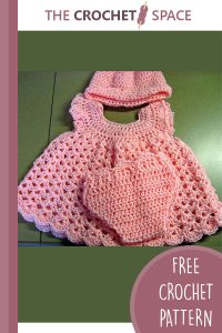 crocheted baby girl sleeper set || editor