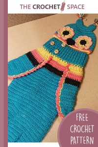 crocheted baby owl cocoon and hat || editor