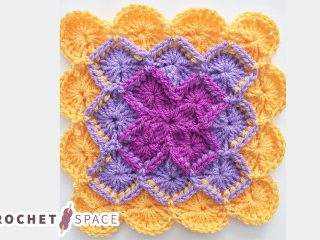 Crocheted Bavarian Square || thecrochetspace.com