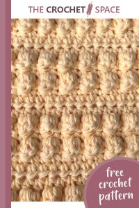 crocheted bella bobble stripe dishcloth || editor