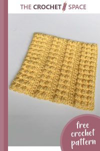crocheted bella bobble stripe dishcloth || editor