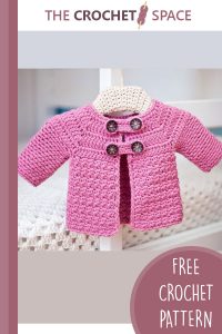 crocheted buttoned baby jacket || editor