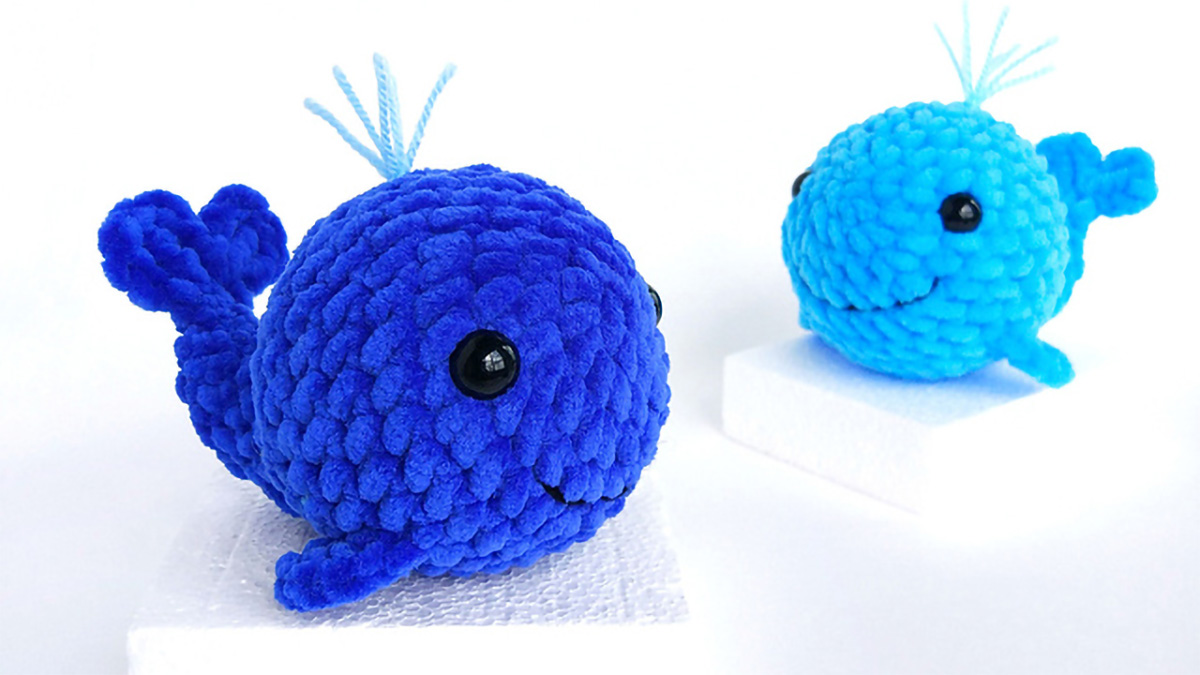 Crocheted Chubby Blue Whale || thecrochetspace.com