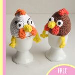 Crocheted Egg Cozies. Chicken cozies || thecrochetspace.com