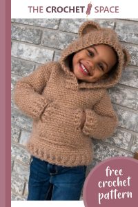 crocheted kiddie hibernation hoodie || editor
