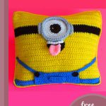 crocheted mighty minion cushion || editor