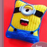 crocheted mighty minion cushion || editor