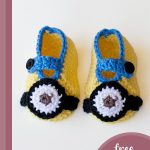crocheted minion baby slippers || editor