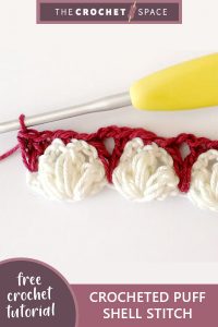 crocheted puff shell stitch || editor