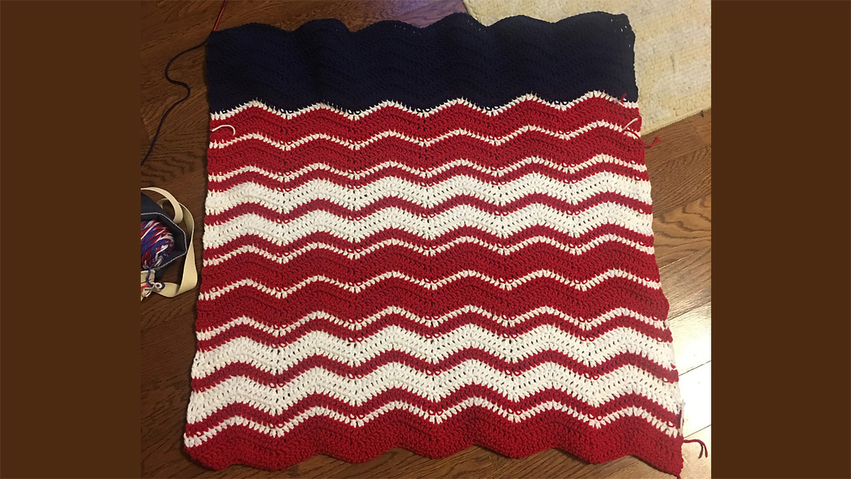 Crocheted Ripple Baby Blanket