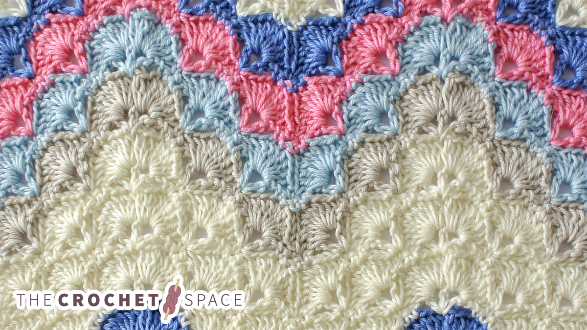 crocheted ripple shell stitch || editor