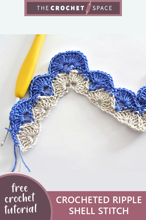 Crocheted Ripple Shell Stitch Free Crochet Pattern The Crochet Space