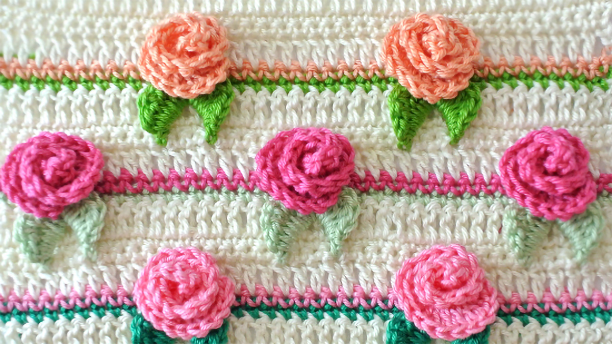 crocheted rosebud stitch || editor