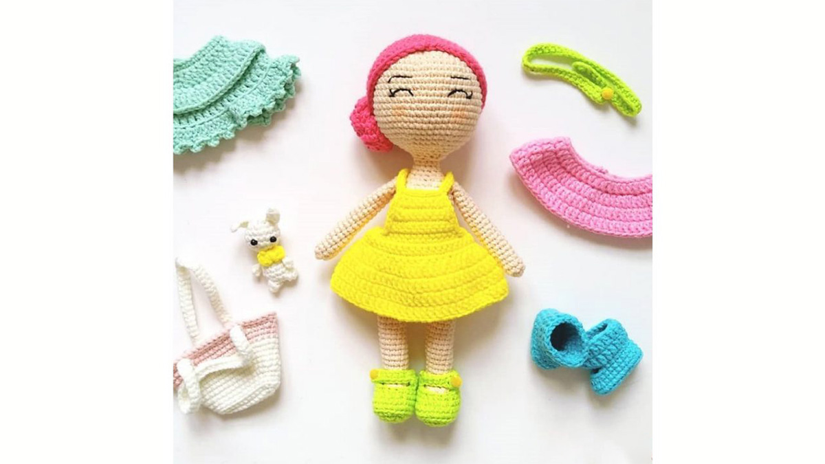crocheted simple style doll || editor