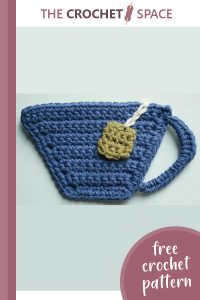 crocheted tea cup applique || editor