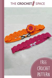 crocheted thread flower headband || editor